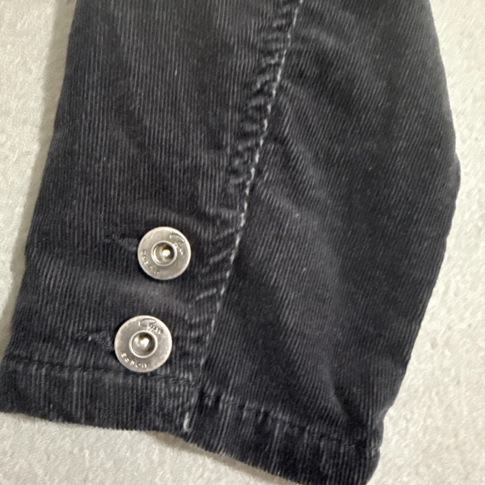 Vtg Women’s Coat Black Corduroy XL Button Y2K Western Jacket Victorian Grunge - Image 2 of 4