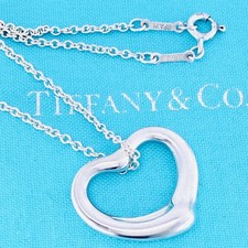Collana con ciondolo cuore aperto grande Tiffany & Co. "larghezza 22,3 mm"...