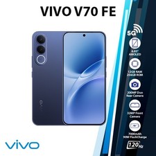 Teléfono Celular VIVO V70 FE 5G Android (12GB+256GB/AZUL/Doble SIM/Octa Core/Desbloqueado)