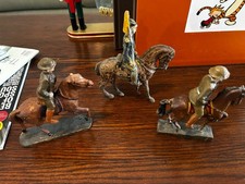 Lot of 3 Lineol German 70mm Composition Cavalry Figures 1920s-30s