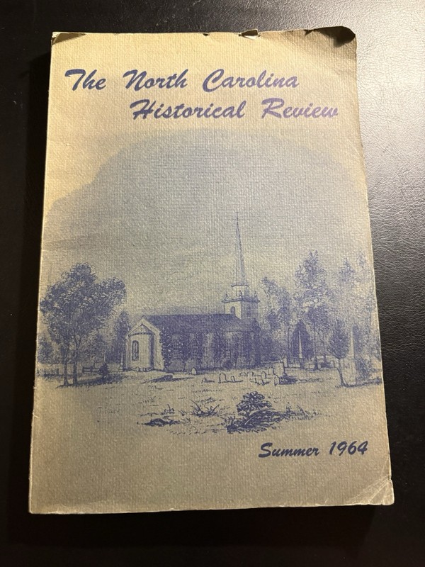 North Carolina Historical Review Summer 1964 NC Militia Tobacco History Journal