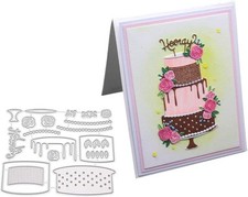 Birthday Cake Metal Die Cuts,Cutting Dies for Card Making Clearance,Embossing Di