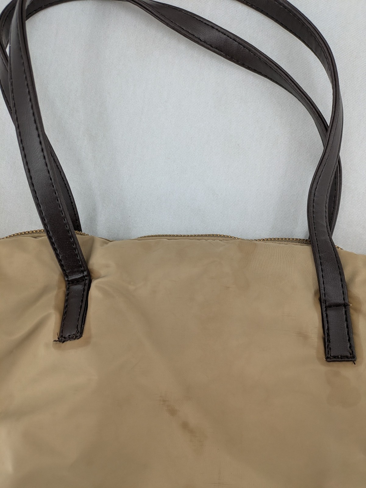 Mavi Damen Beuteltasche Schultertasche hellbraun Reißverschluss Handtasche image 5