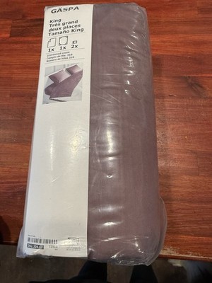 Gaspa IKEA King Sheet Set Brand New 310 Thread Count Purple 100% Cotton