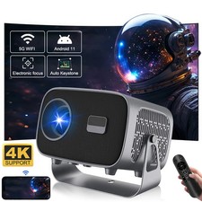 5G 4K Projector Smart HD LED WiFi Bluetooth HDMI USB Android Office Home Theater