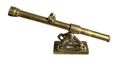 Vintage Messing Vermesser Teleskop mit Wasserwaage - antikes Instrument