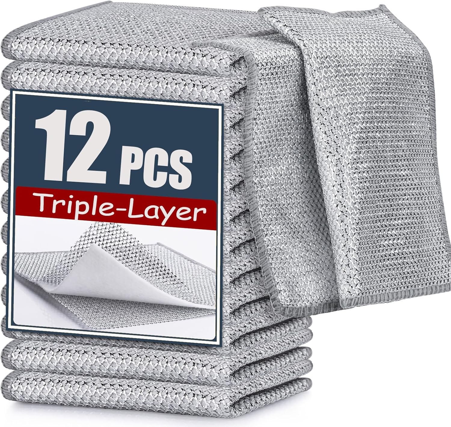 Navona 12 Pcs New Upgrade Steel Small, 12-pack（triple-layer） 