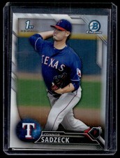 2016 Bowman Chrome Prospects Refractor Connor Sadzeck RC /499 Texas Rangers