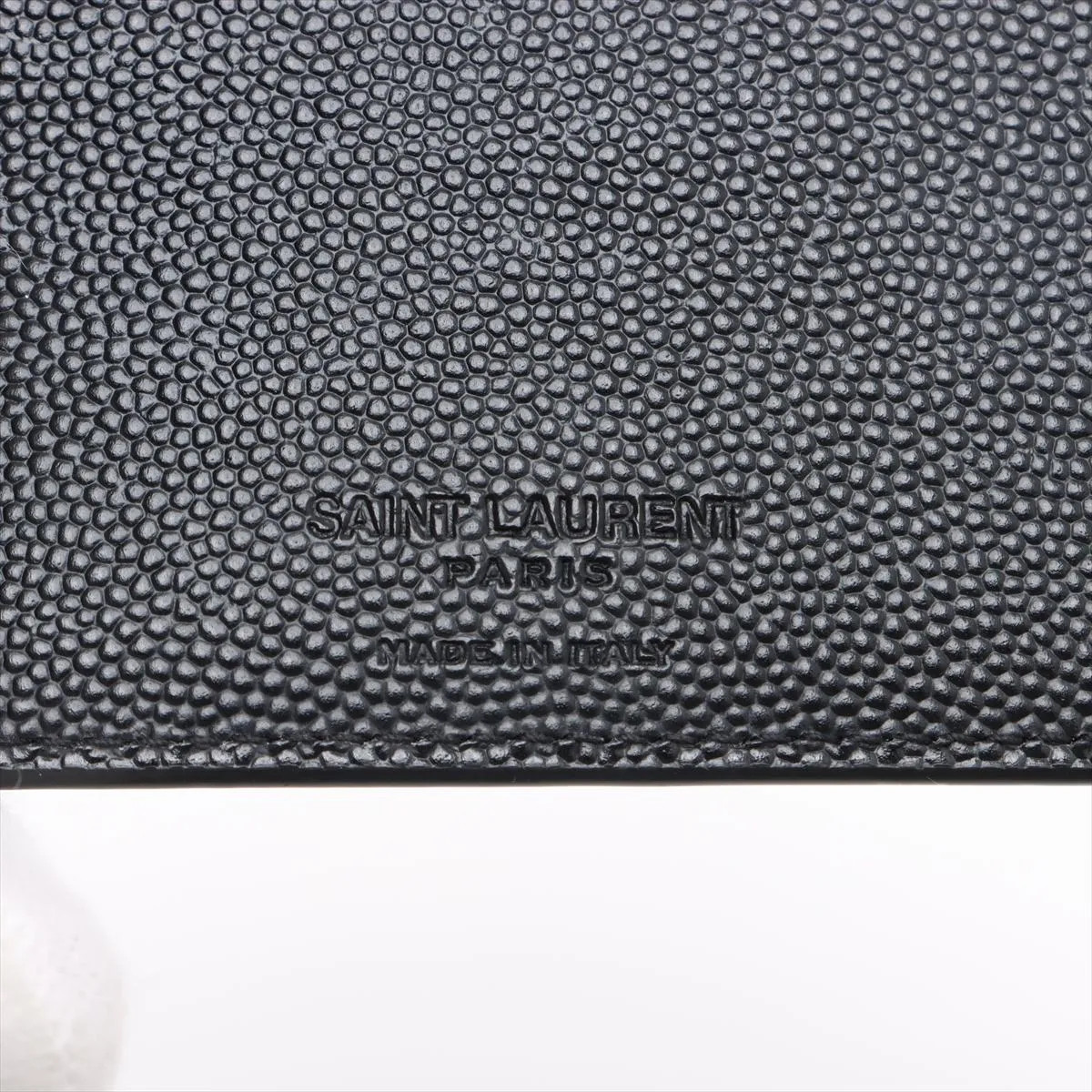 Saint Laurent Logo bill clip wallet ALM378005 Leather Money Clip Black thumbnail 4