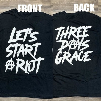 Popular Three Days Grace Let s Start A Riot Cotton  All Size Tee U18.414