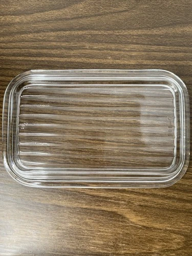 Vtg Pyrex 502-C Replacement LID ONLY Ribbed Glass Refrigerator Dish