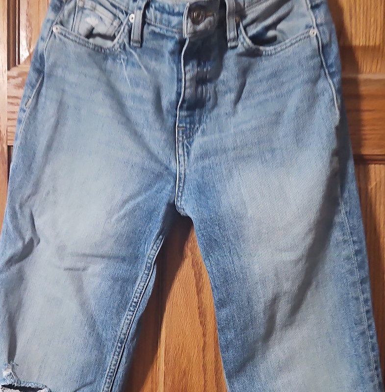 Hudson Blue Straight Denim Jeans Medium Wash Solid Women's 25