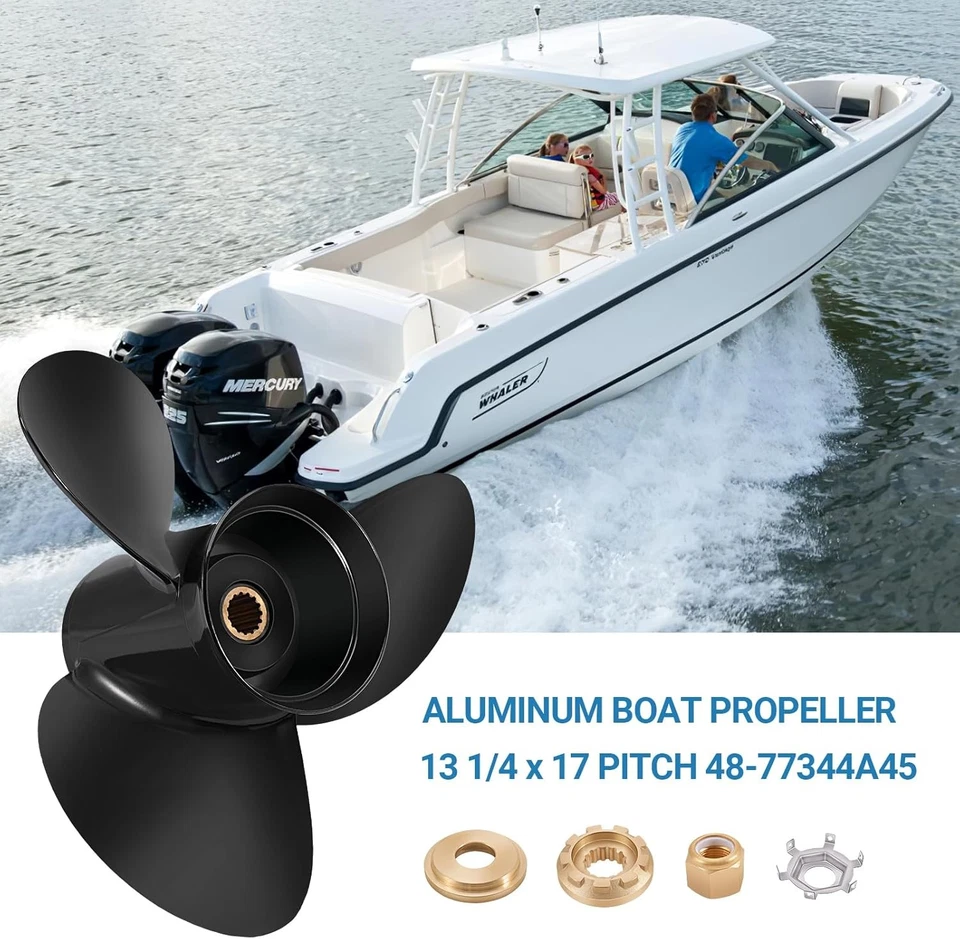 Tutor Auto 13 1/4 x17 | 48-77344A45 Upgrade OEM Aluminum Force Propeller / - Image 2 of 4