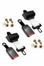 2 Set 2 Point Safety Seat Belt Lap For Car Truck Suv Bus White Color