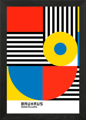 Bauhaus | Abstrakte Linien Gerahmtes Wandbild Poster Leinwanddruck Bild