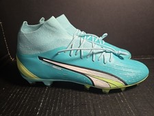 PUMA Men  s 12 ULTRA PRO FG/AG Soccer Cleats 107240 03 Peppermint/White/Yellow