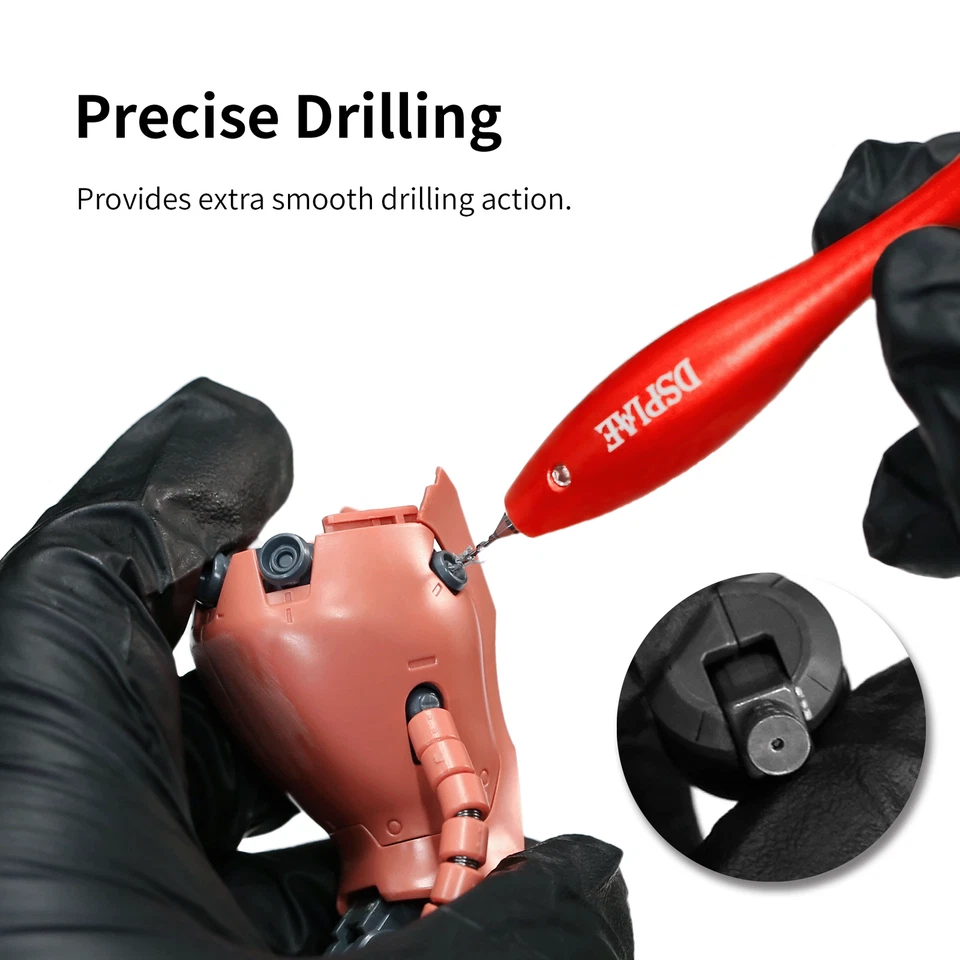 DSPIAE AT-HD Aluminum Alloy Hand Drill with 0.3mm-1.2mm Drill Bits Modeling Set - Image 4 of 4