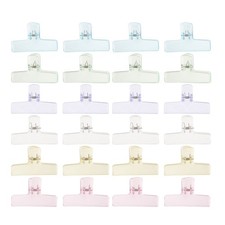 24 Pcs Colorful Acrylic Binder Clip Homework Paper Clips Document Organizing