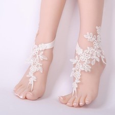 Wedding Crochet Anklet Beach Foot Sandal Lace Ankle Jewelry