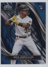 2024 Topps Chrome Black Blue Lava Refractor 22/75 Nick Gonzales #22 1a11