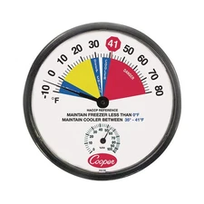COOPER ATKINS 212-159-8 Freezer and Cooler Analog Hygrometer 5GUM6