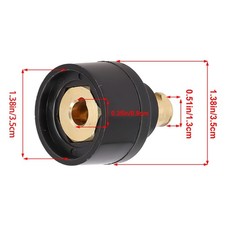 TIG Torch WP-17V 10-25 (9mm) To WP-26V 35-50 (13m) Connector Adapter Replacement