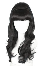 Black Bouffant Wig, 50s Housewife, Beehive, Halloween Costume, Womens, Party