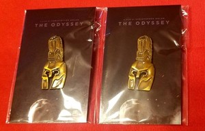 ⚓ The Odyssey Christopher Nolan 🔥 Gold Lapel Pin HELMET Universal LOT OF 2