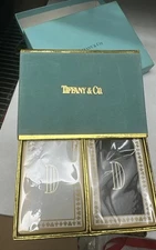 Vintage Tiffany And Co Playing Cards Monogrammed D Two Decks Black White Gold