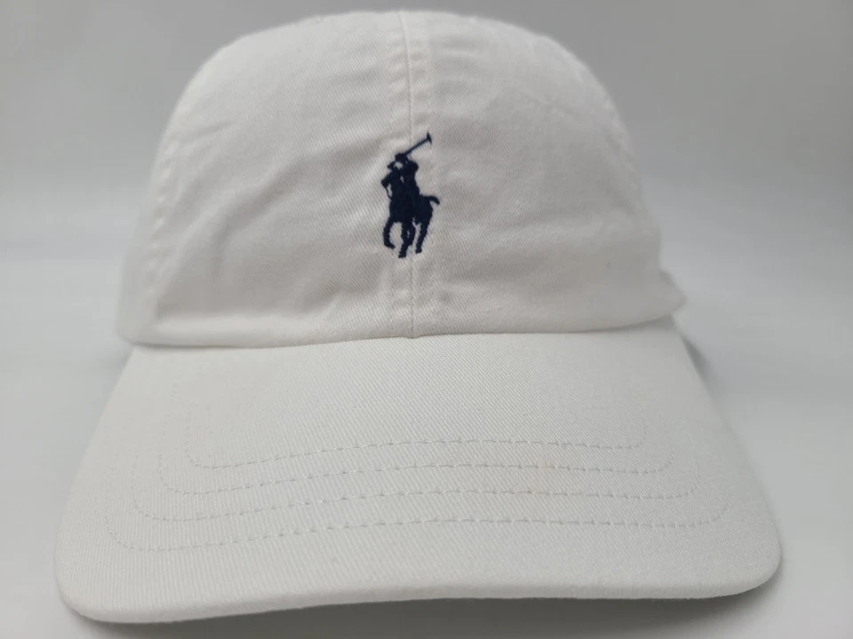 Juvenil Talla 8-20 Polo Ralph Lauren Correa Ajustable Sombrero Gorra Algodón Blanco Azul Foto 2 de 4