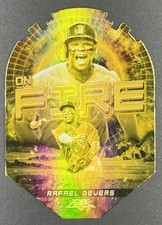 2022 Topps Fire - On Fire Die Cut Rafael Devers #EF-14 - Gold Minted