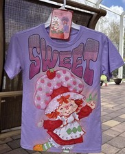 Strawberry Shortcake T-Shirt and Biker Shorts Set-rhinestones Sweet Size 10/12