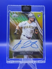 2024 Topps Chrome Black Jared Triolo RC Rookie Gold Refractor Auto /50 Pirates