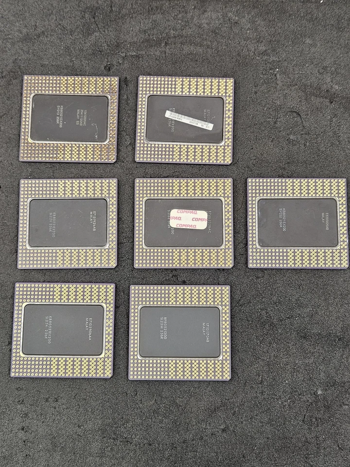 7x Goldcap CPU Intel Pentium PRO Vintage Prozessor 200MHz 256K 512K - Bild 2 von 4