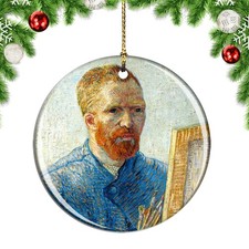 Van Gogh Self Portrait As A Painter Self Christmas ornament city travel souvenir