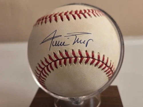 Willie Mays Signed Official NL Baseball Autographed w/ Score Board COA w/ Case