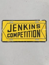 BILL"GRUMPY"JENKINS COMPETITION YELLOW  LICENSE PLATE