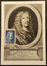 1965 CARTE MAXIMUM CARD FDC 1er JOUR FRANÇOIS VI LES MAXIMES DE LA ROCHEFOULAULD