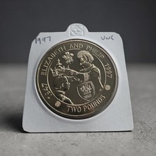 1997 Alderney World Golden Wedding Anniversary Two 2 Pound Coin
