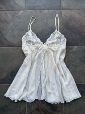 Y2K Vintage Victorias Secret White Sheer Lingerie Lace Cami Top May 1996 Bridal