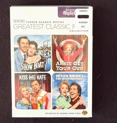 TCM Classic Films 4 DVDS Show Boat Annie Get Your Gun Kiss Me Kate Seven Brides