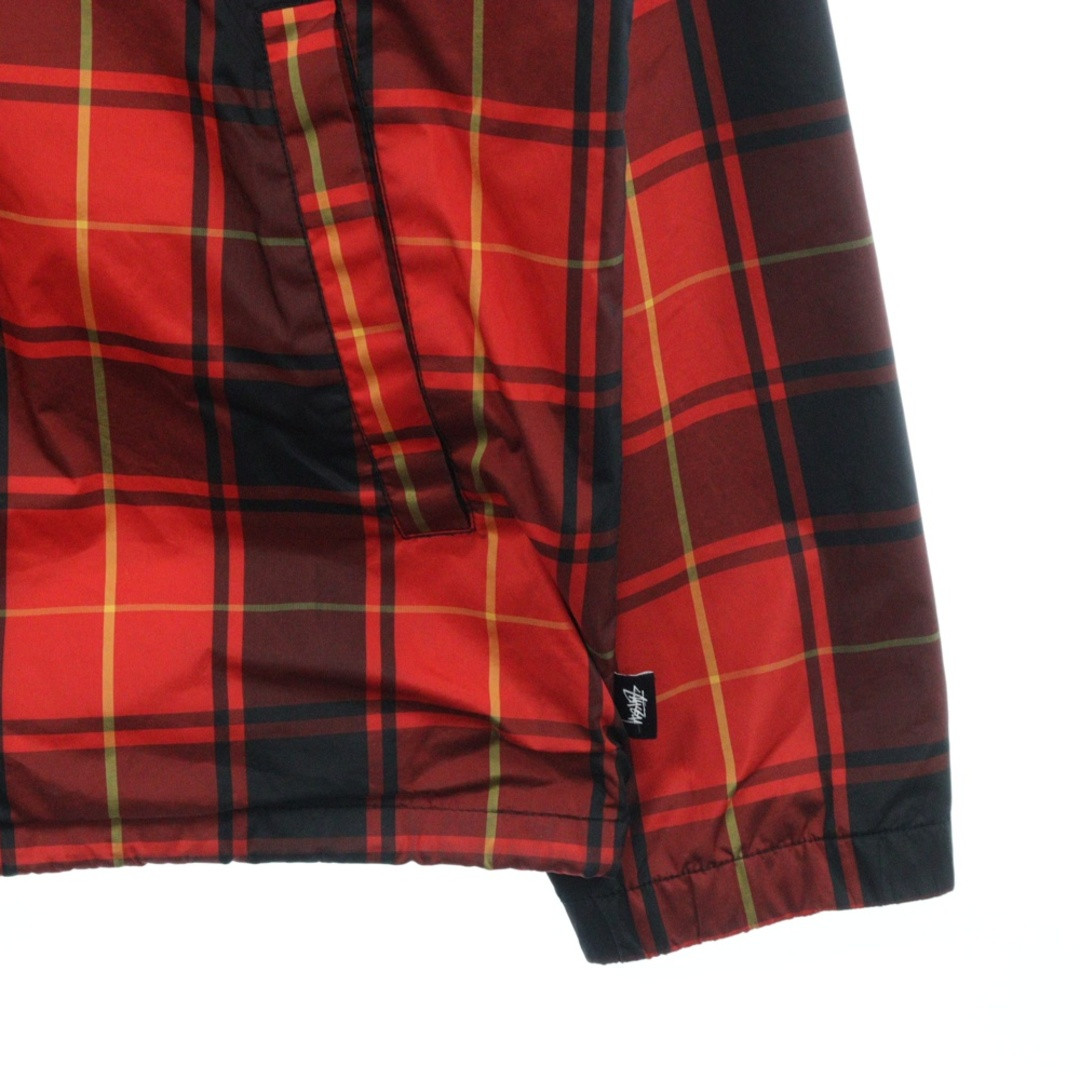STUSSY Classic Coach Jacket Check Red Used STUSSY Classic Coach Jacket Check Red Used