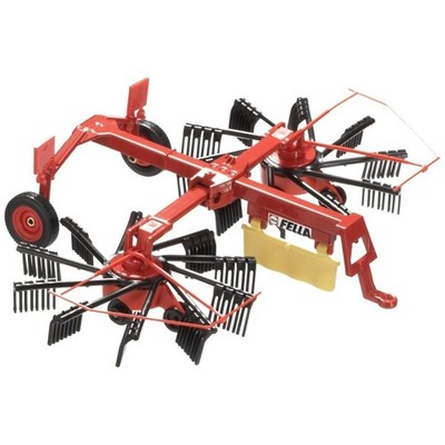 siku 2451, Fella Whirl Rake, 1:32, Metal/Plastic, Red, Movable and foldable roto