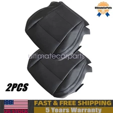 Front Bottom Perforated Leather Seat Cover Black For 2015-2019 Subaru Outback
