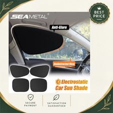 SEAMETAL Car Side Window Sun Shade Electrostatic 4-Layer UV Blocker Foldable