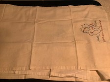7 dni antycznych lnianych ręczników codziennych haftowanych z zadaniami ok. 18" x 36" każdy-B