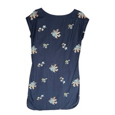 Patagonia June Lake Shift Dress Sassafras Navy Sz XS 100% Tencel Floral Tropical