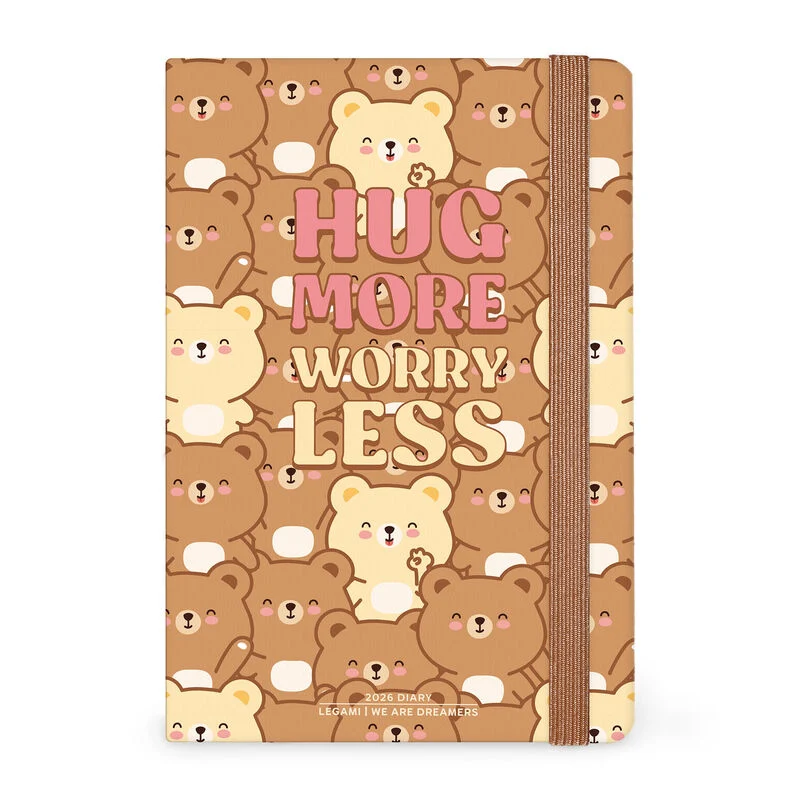 AGENDA MEDIUM SETTIMANALE DIARY 12 MONTH 2026 - TEDDY BEAR LEGAMI