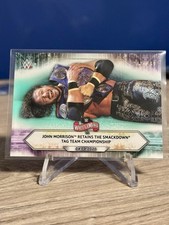 2021 Topps- John Morrison Retains The Smackdown Tag Team Championship -Aqua /299