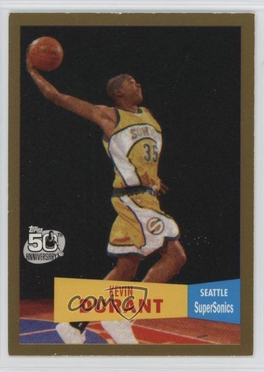 2007-08 Topps 1957-58 Variations Gold 376/2007 Kevin Durant #112 Rookie RC m9g